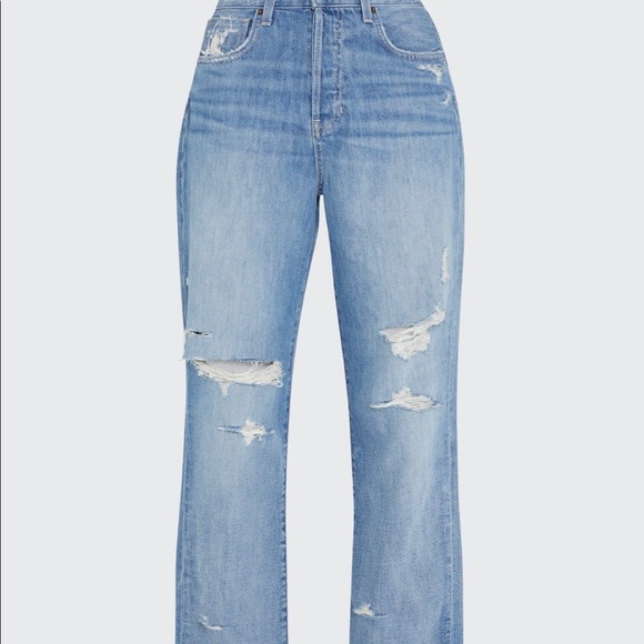 Veronica Beard Blake Classic Straight High Rise destroy Button Fly  in Clwtr 27 - Picture 4 of 5